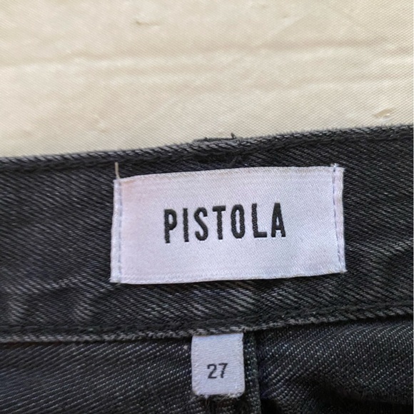 Pistola Cassie Super High Rise Straight jeans in black P00016322RK size 27 - Picture 6 of 14